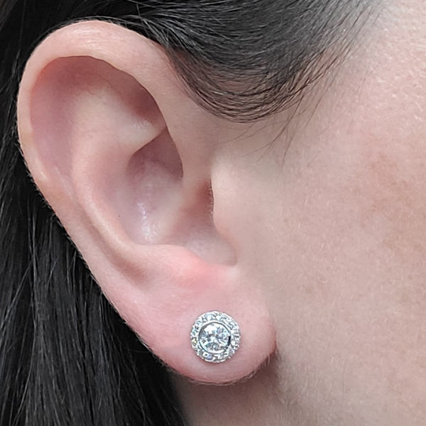 Diamond-with-diamond-halo-stud-earrings