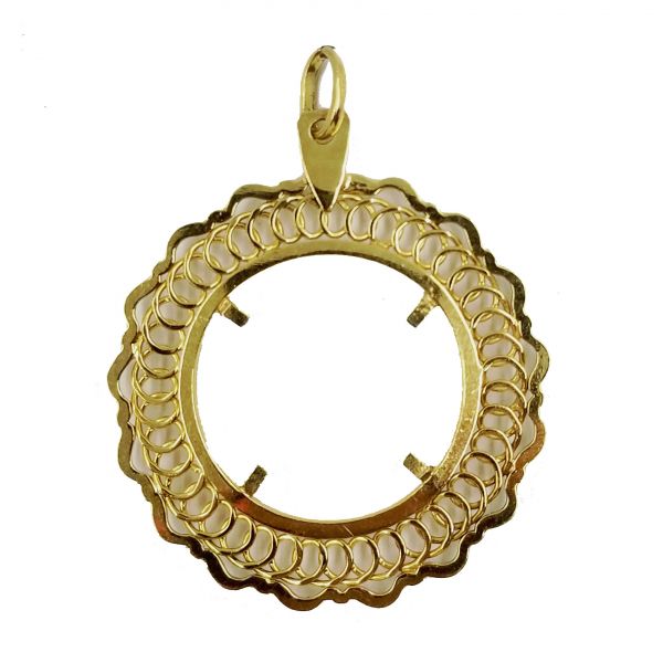 Yellow gold coin bezel