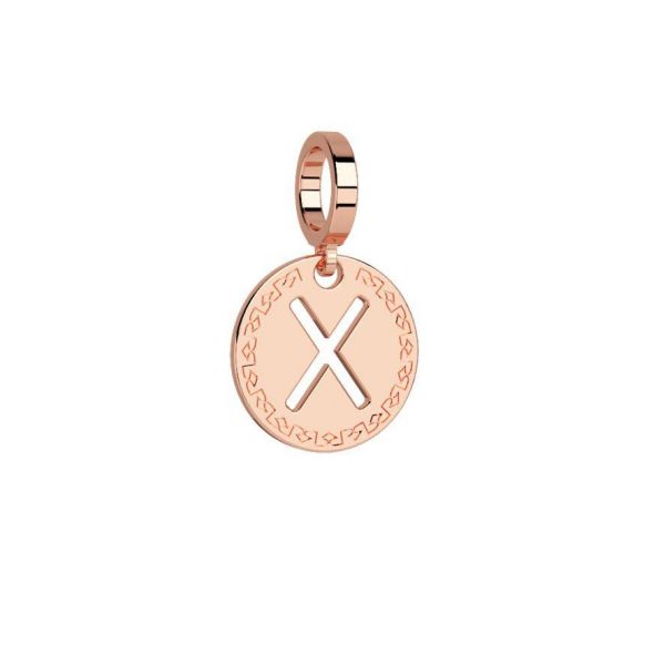 Rose Initial ''X'' Charm