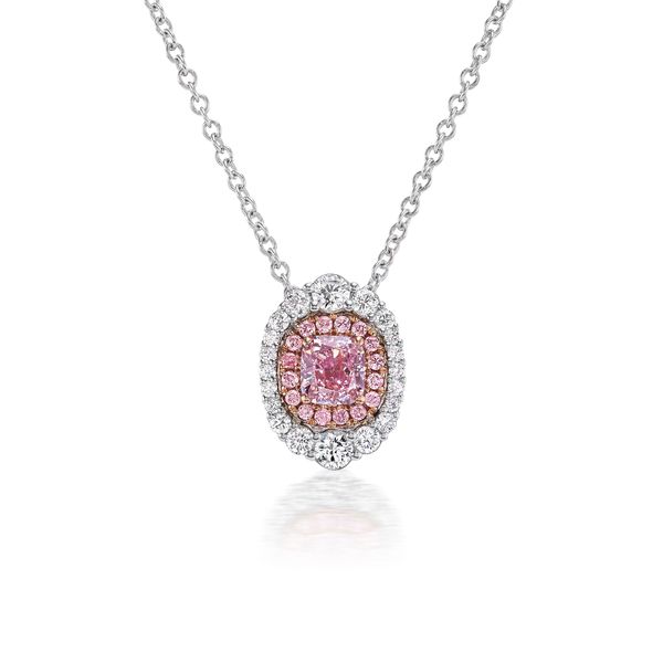 Fancy Pink Purple Diamond Pendant Necklace