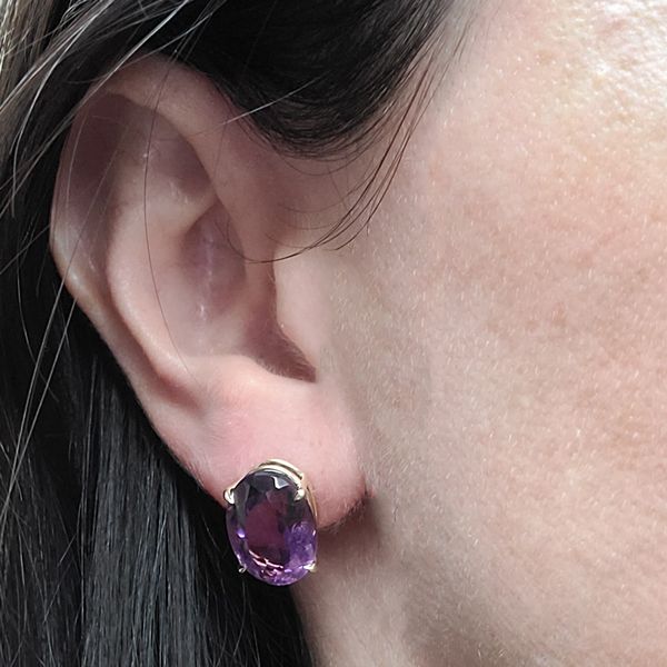 Amethyst-oval-stud-earrings