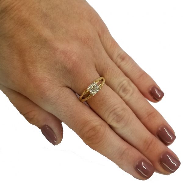 Radiant Solitaire Diamond Ring