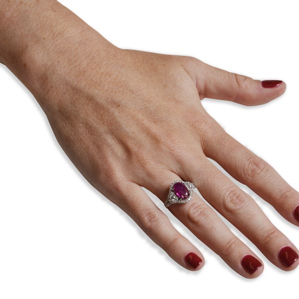 Unheated Burmese Ruby Ring