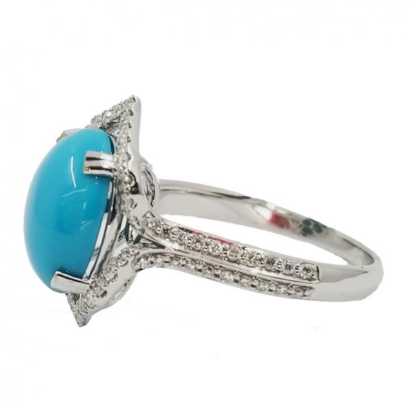 Turquoise and Diamond Ring