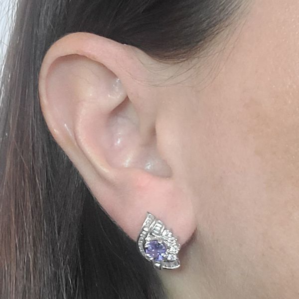 Tanzanite and Diamond Earrings