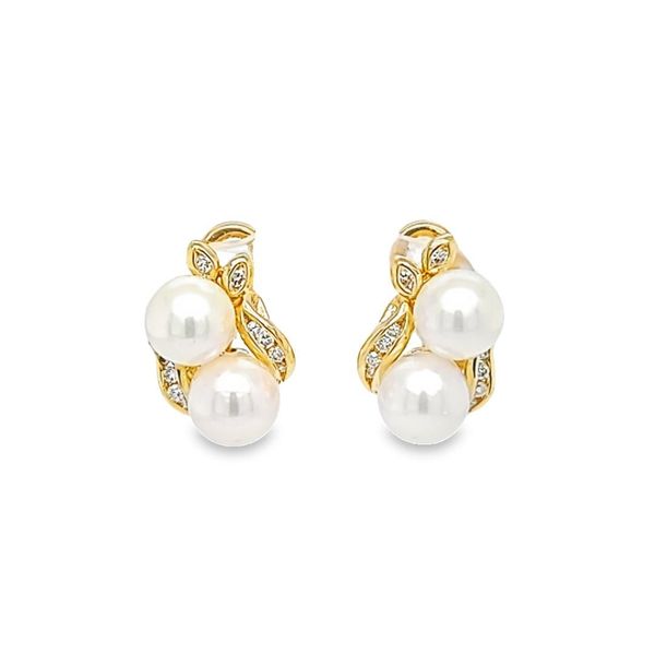 Estate-Pearl-and-diamond-clip-earrings