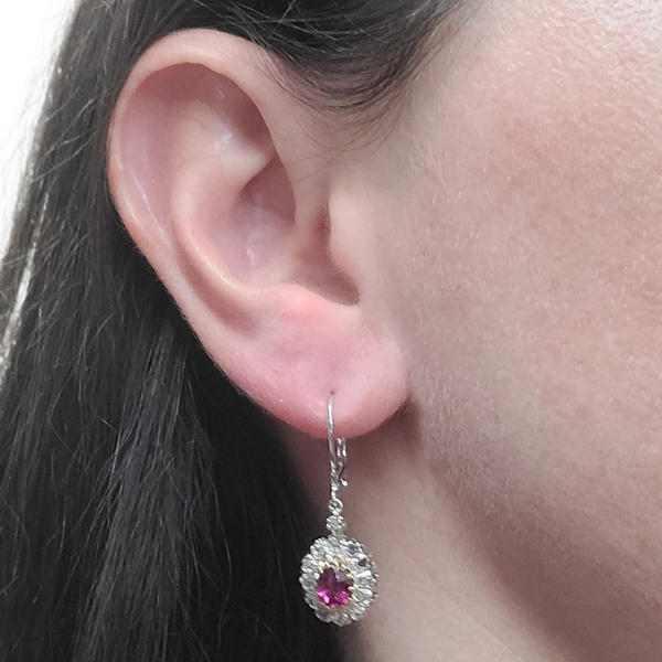 Antique-Ruby-and-diamond-yellow-gold-drop-earrings