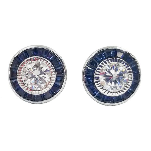 Diamond-Sapphire-stud-earrings