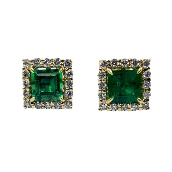 Emerald and Diamond Earrings