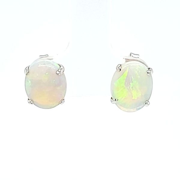 Estate-oval-opal-stud-earrings