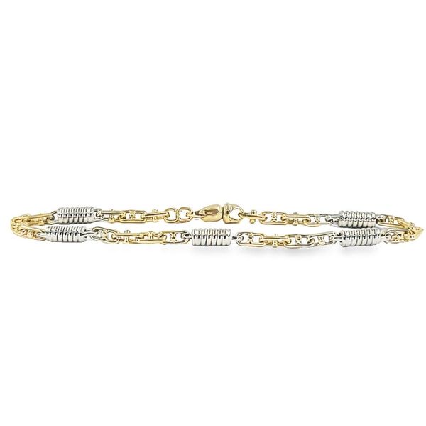 Two-tone-Men's-gold-bracelet